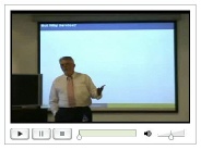 Contains video clips of actual material being presented to a live audience